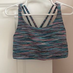 Patterned athleta girl sports bra, Size M 8/10